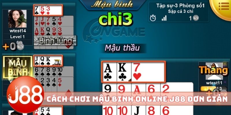 Cách chơi Mậu Binh online J88 siêu đơn giản