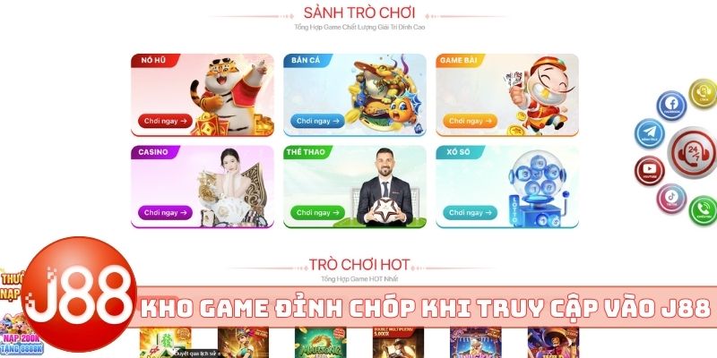 Kho game đỉnh chóp khi truy cập vào nhà cái
